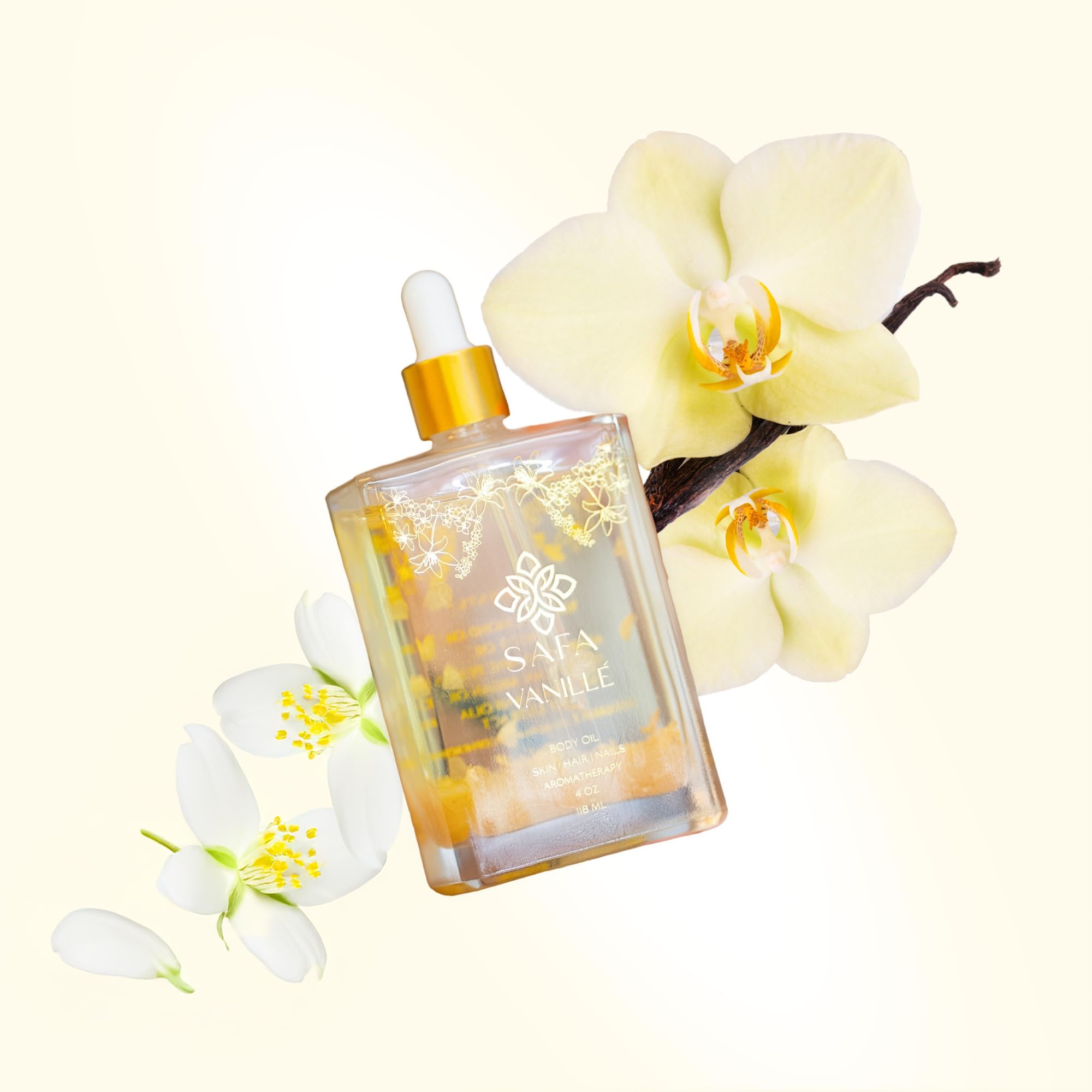 SAFA Vanillé Oil on skin showing a hydrated, radiant finish