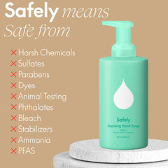 Safely Foaming Hand Soap coconut-conditioning formula nourishes skin.