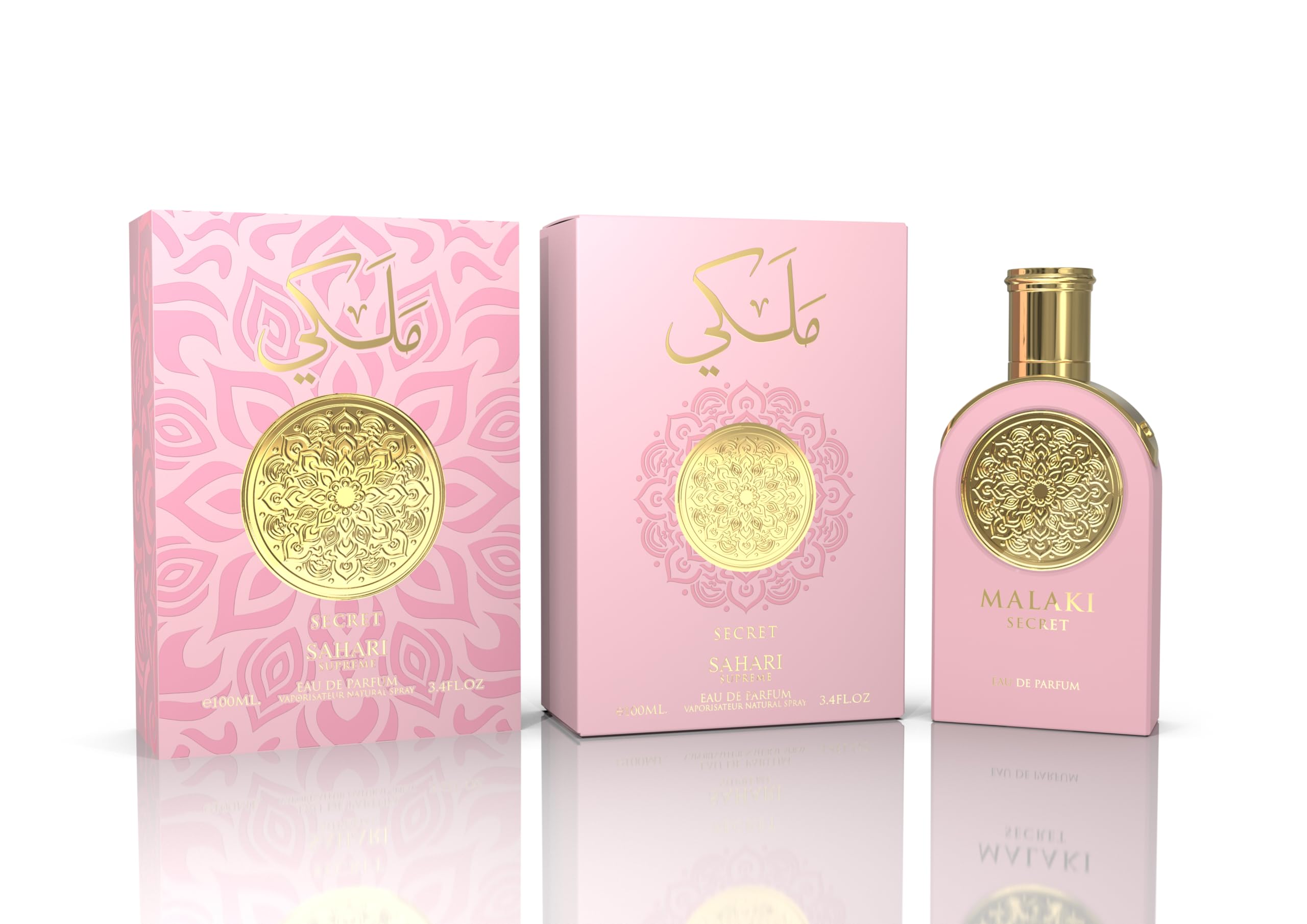 Sahari Malaki Secret EDP box package, suggesting a luxurious unboxing experience.