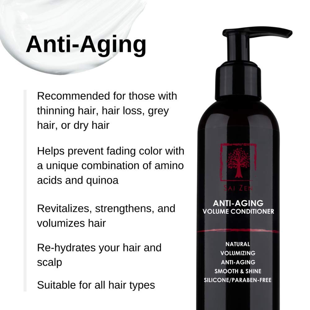 Sai Zen conditioner texture close-up showing smooth, volumized look