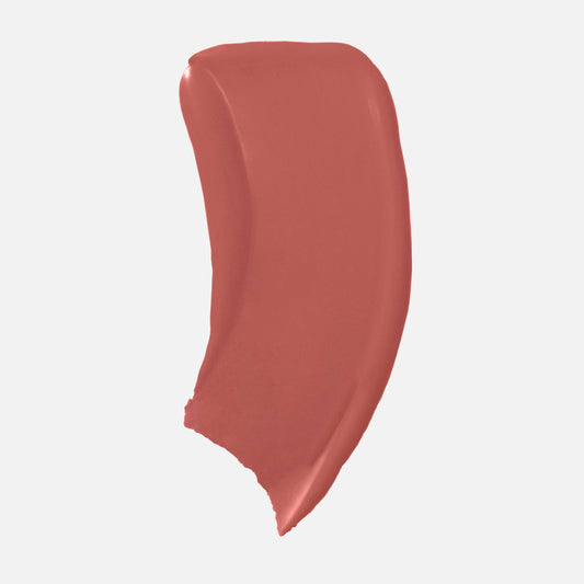 Saie Dew Liquid Blush wand in use demonstrates easy dab-and-blend application.