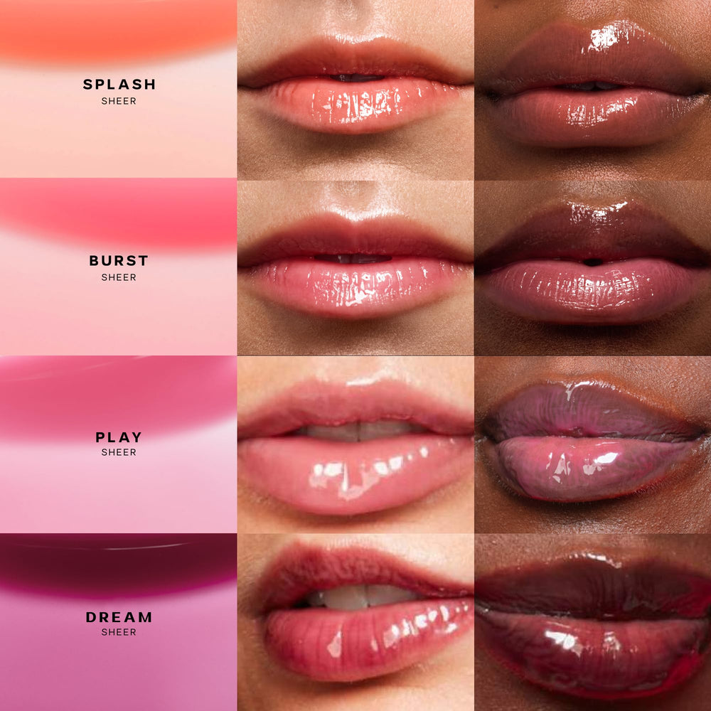 Saie Glossybounce shades collection preview for soft, wearable lip color.