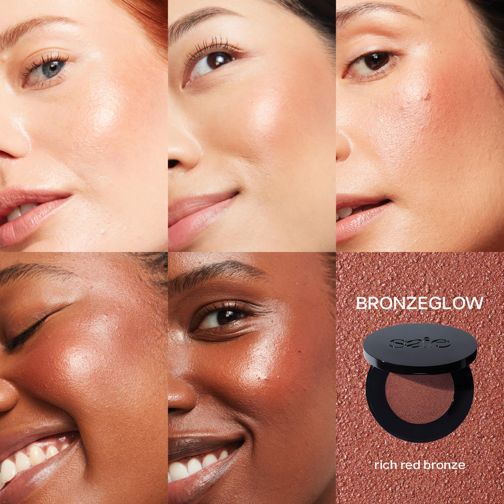 Saie Glow Sculpt small brush for precise highlighting on high points.