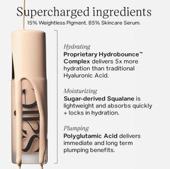 Saie Glowy Super Skin Tint shade 15 olive undertones for medium coverage