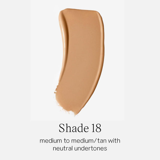 Saie Glowy Super Skin Tint swatch on arm shows natural medium coverage.