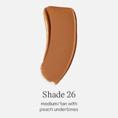 Texture swirl demonstrates lightweight skin-like coverage of Saie tint
