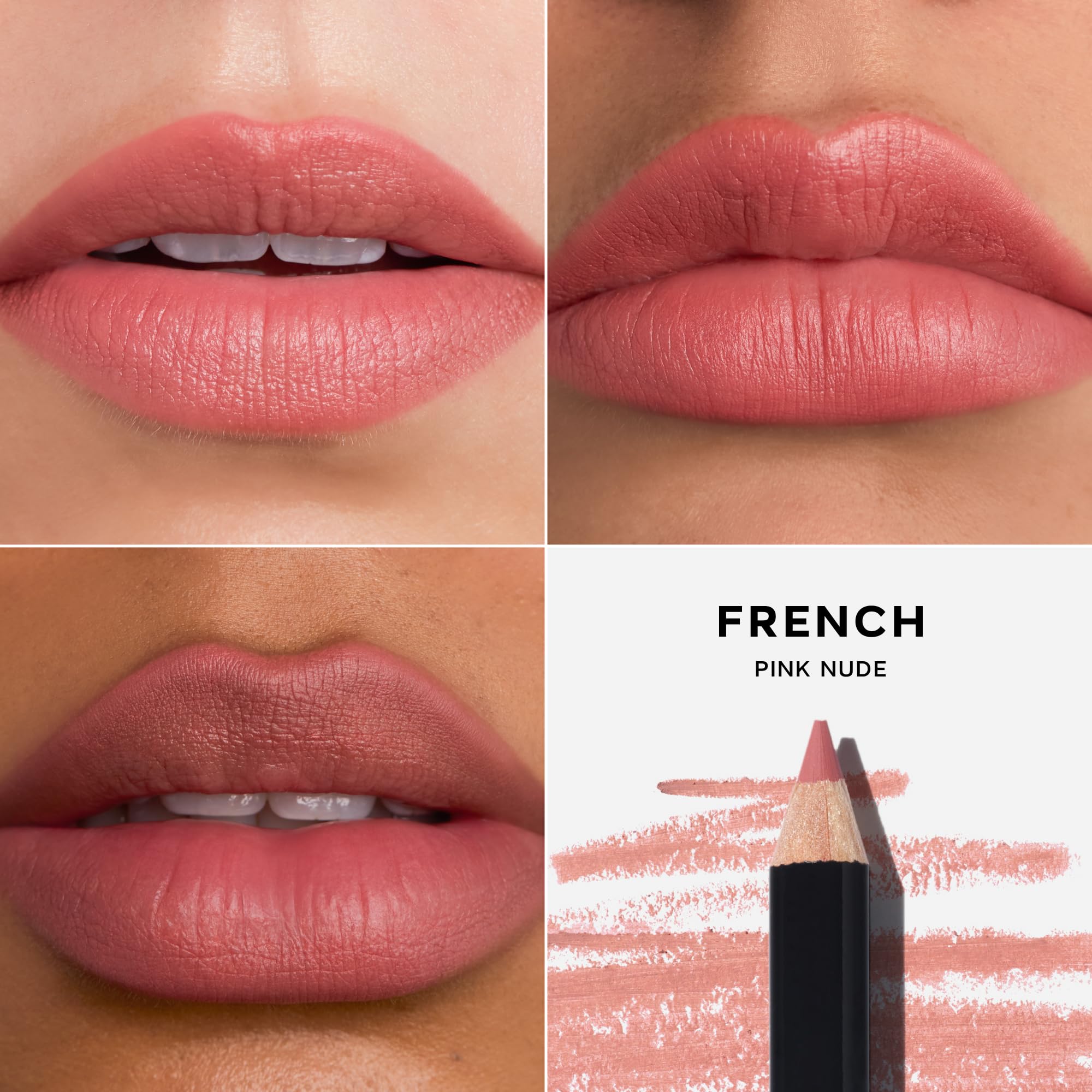 Saie Lip Liner 101 classic wooden pencil packaging minimizes waste.