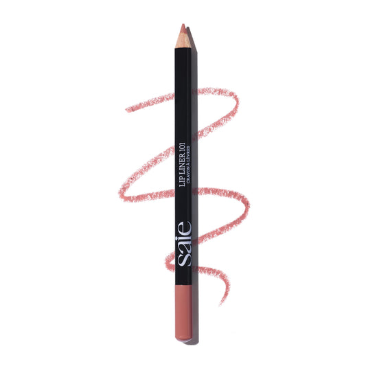 Saie Lip Liner 101 creamy soft-matte finish defines lips precisely.