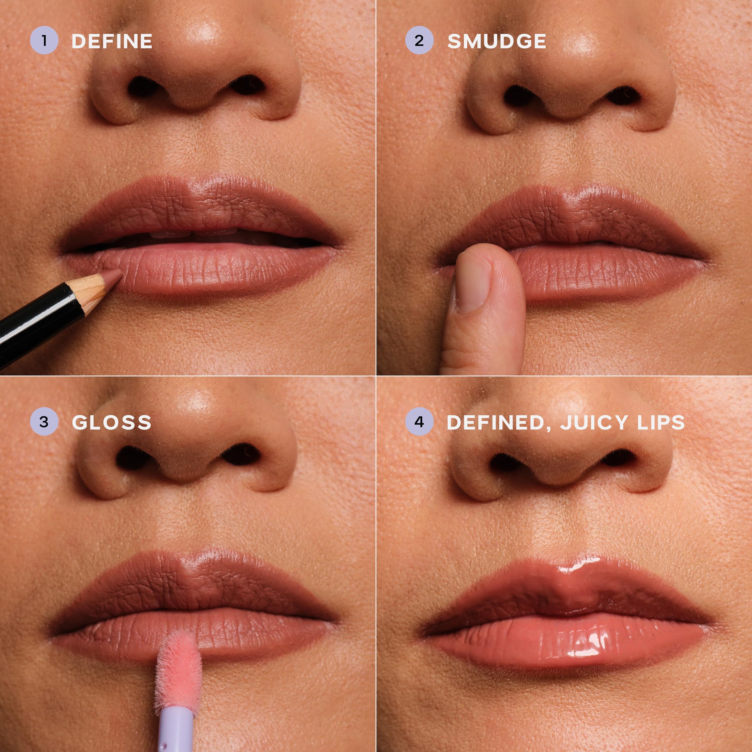 Saie Lip Liner 101 wooden pencil packaging with minimalist design.