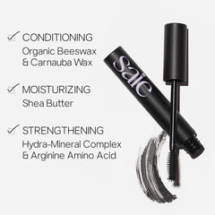 Saie Mascara 101 brush-tip for outer lashes enhances corner definition.