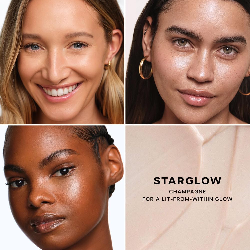 Saie Roseglow swatch delivers soft rosy radiance on skin.