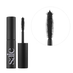 Saie Mini Mascara101 tip wand reaches outer corners for fuller edges.
