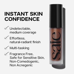 Saie Slip Tint tinted moisturizer pairing image suggests seamless layering for The SaieGlow.