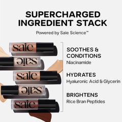 Saie Slip Tint vegan, cruelty-free formula highlighted for clean makeup.