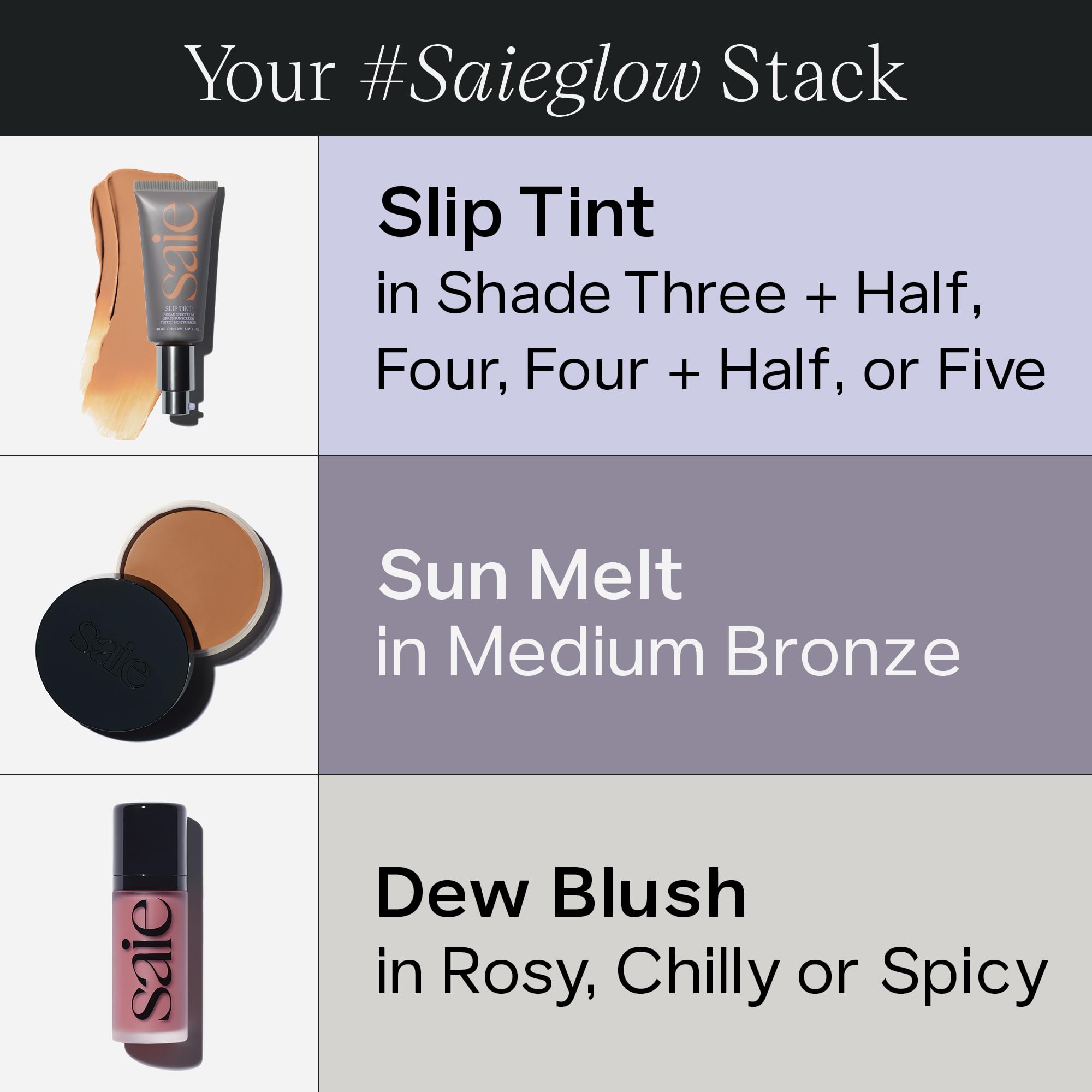 Saie Sun Melt Medium Bronze blends smoothly for everyday use.