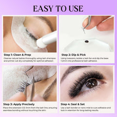 SAIGON LASH Wispy Promade fans come in a compact tray for efficient stocking.