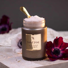 SAINT JANE floral-infusions image evokes luxury skincare ritual for soft skin
