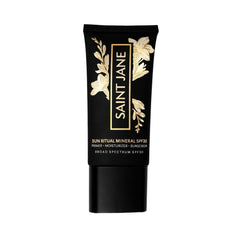 SAINT JANE Sun Ritual SPF 30 cream application on skin for invisible texture.