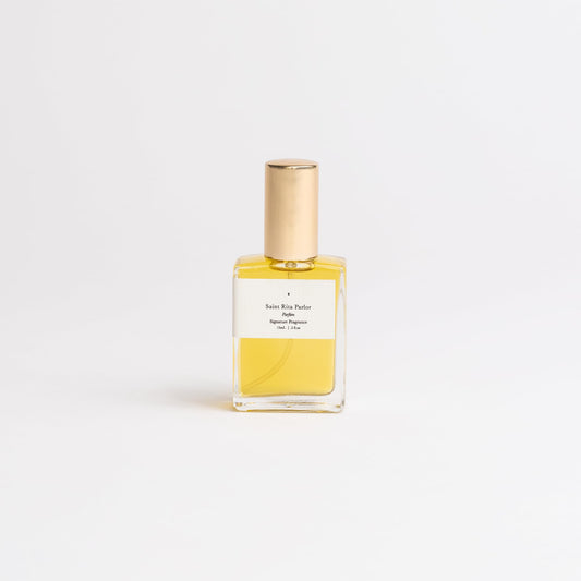 Saint Rita Parlor Signature Parfum rose note detail for a delicate floral aura.
