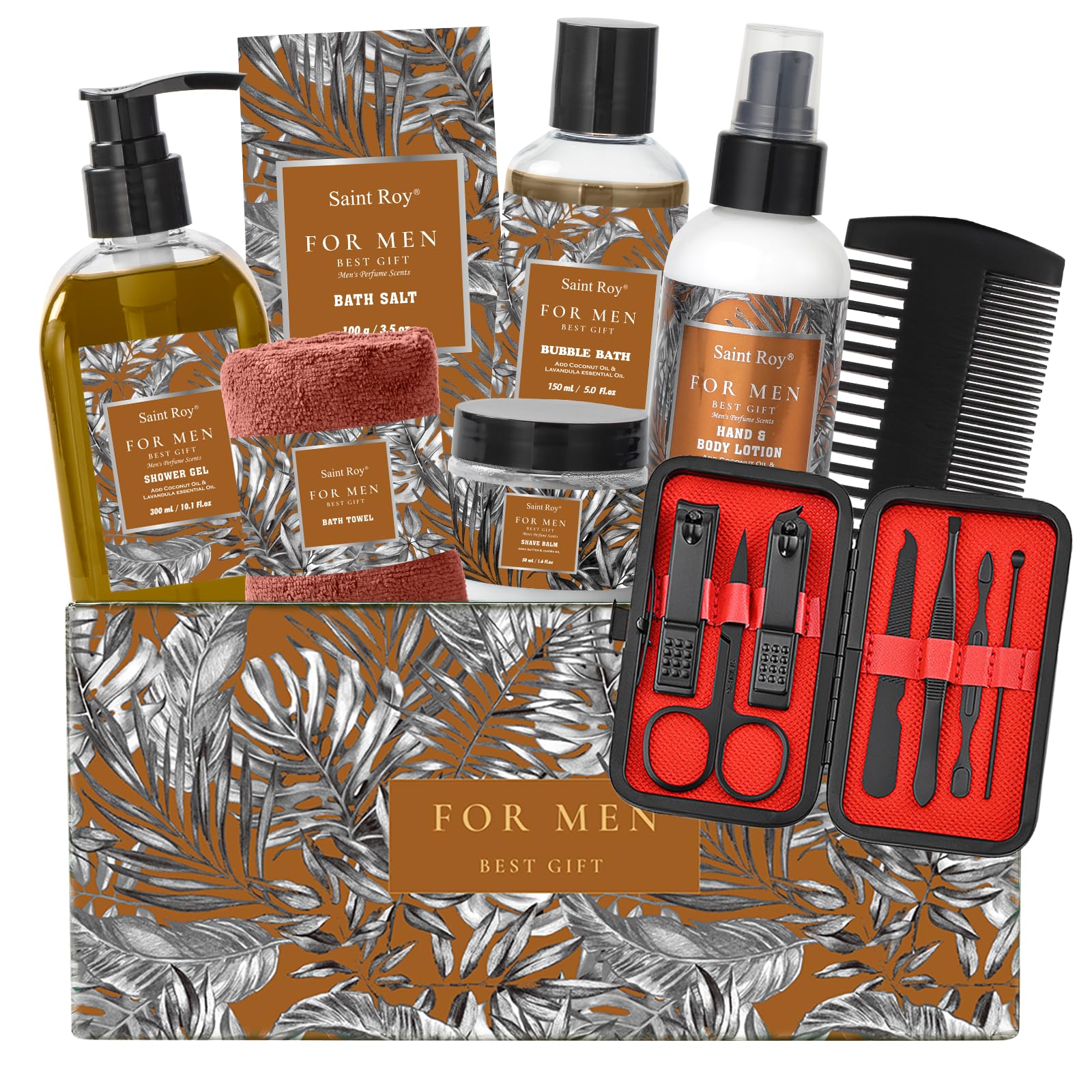 Saint Roy Christmas Spa Gift Basket showcasing a festive bath set for relaxing moments