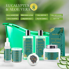 Saint Roy spa gift basket with shower gel for refreshing cleansing.