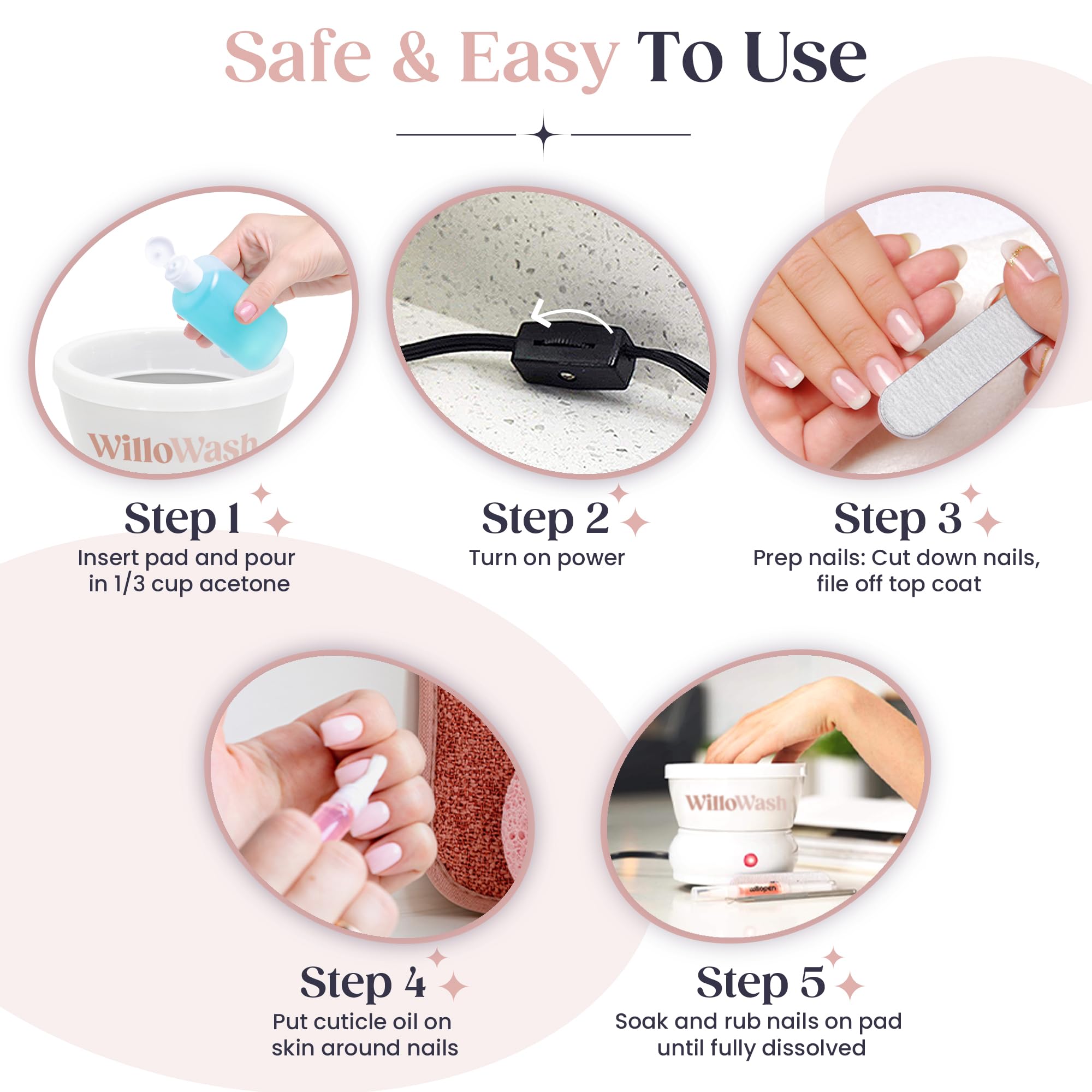 Willowash acrylic removal ease delivers salon-like results at home