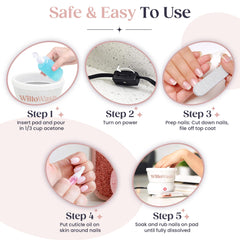 Willowash acrylic removal ease delivers salon-like results at home