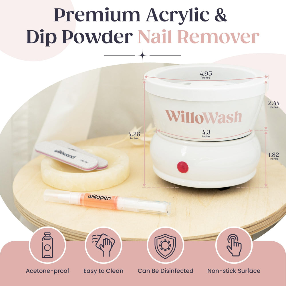Willowash nail files and scraper help smooth, tidy removal