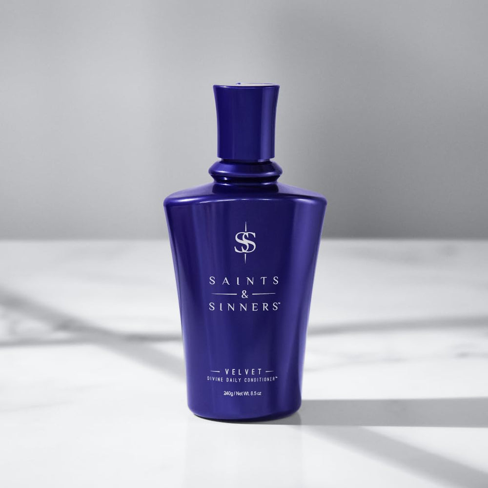 Saints & Sinners Velvet Divine leaves hair looking smoother and more manageable after use.
