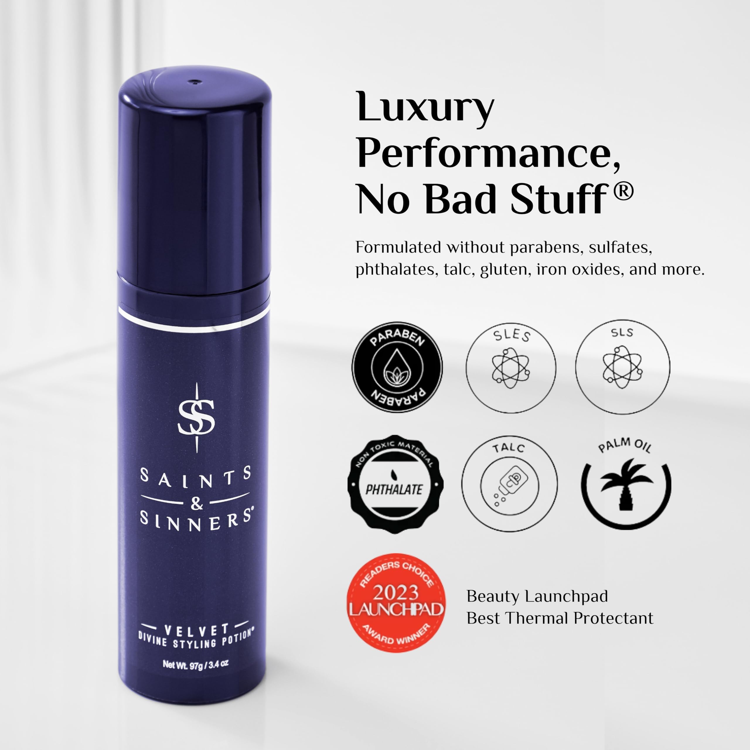 Saints & Sinners Velvet Divine tubero­se sublime fragrance enhances styling
