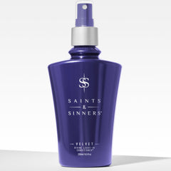 Saints & Sinners Velvet Divine packaging highlights premium, clean ingredients for hair care.