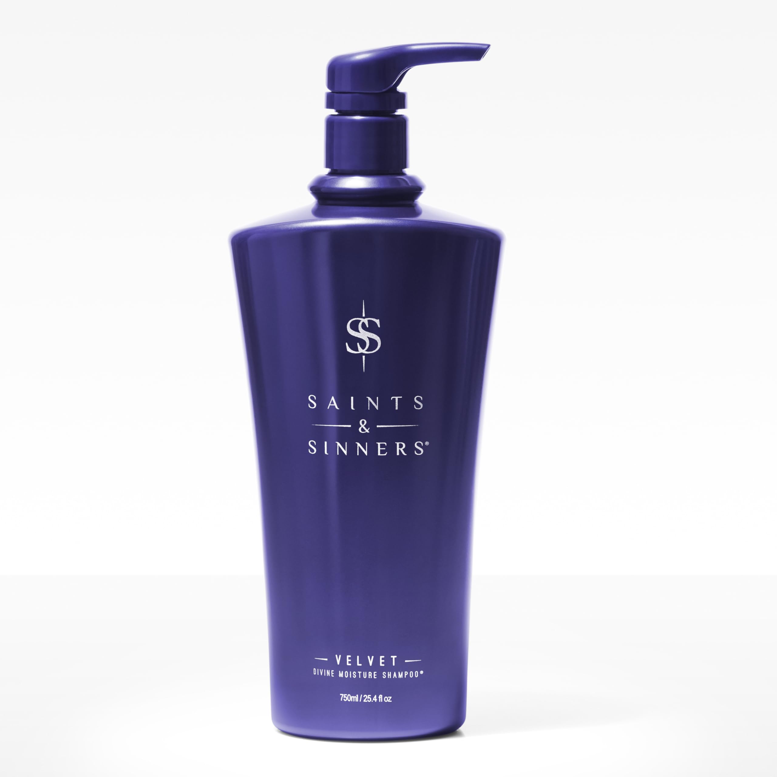 Saints & Sinners Velvet Divine Shampoo texture swatch suggests silky lather for smooth hair.