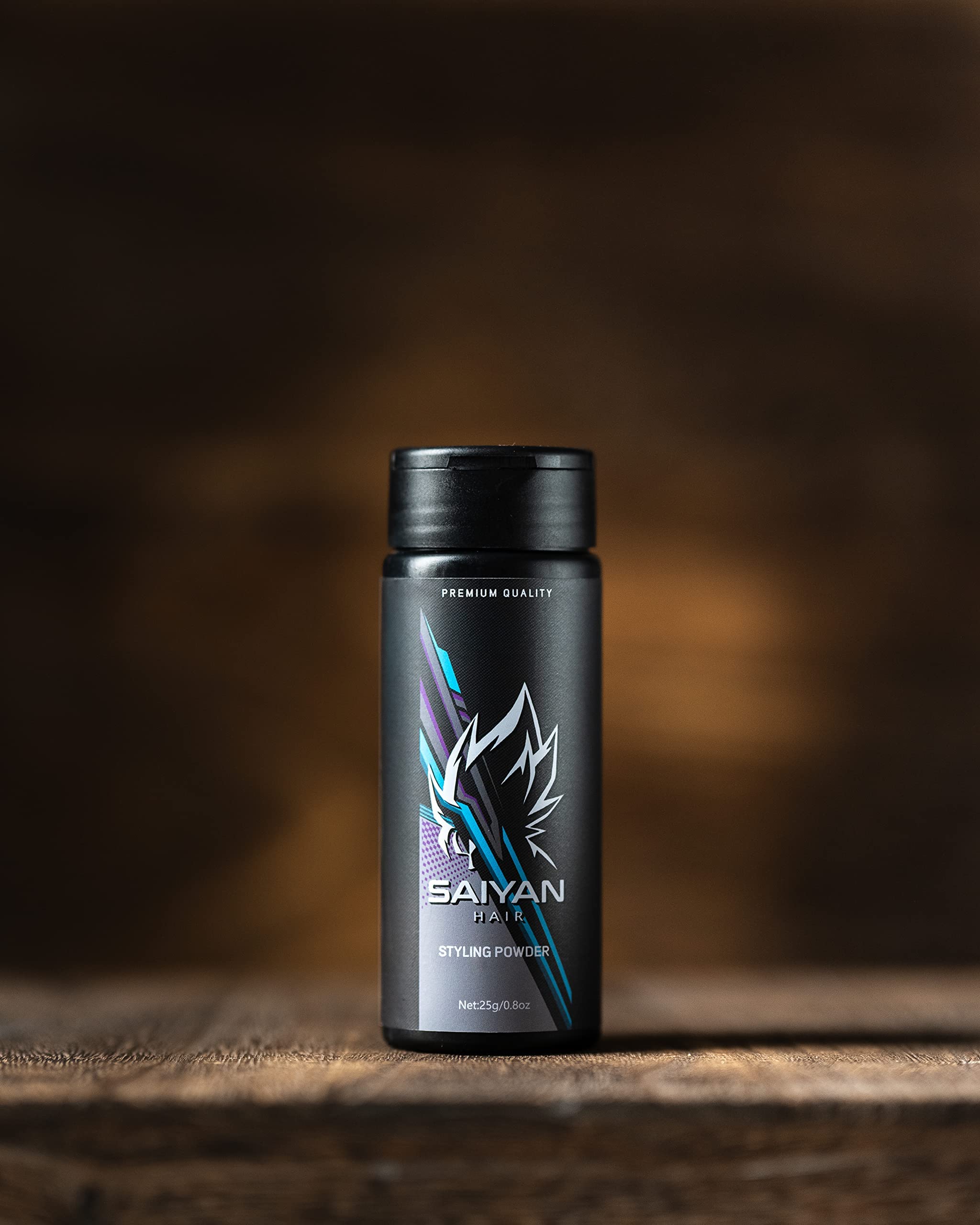 Saiyan Hair Powder dry-hair-application explains easy sprinkle-on styling for second-day looks