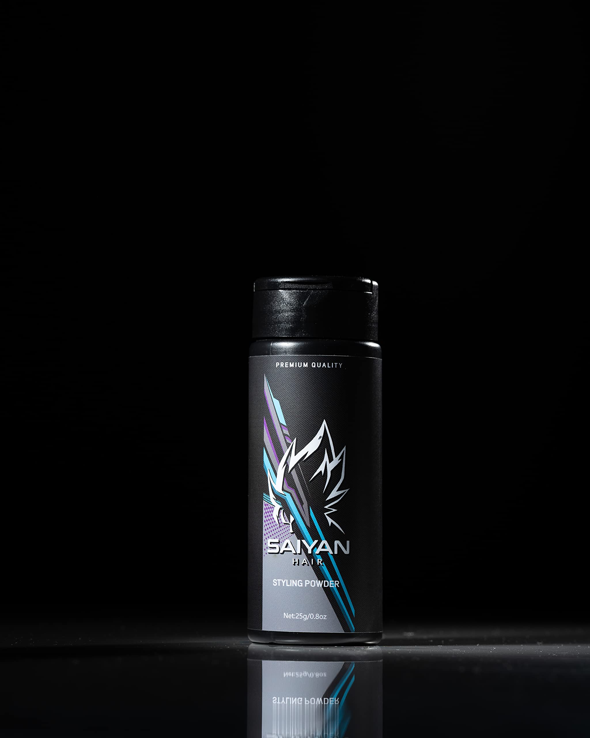 Saiyan Hair Powder matte-finish creates a natural, shine-free appearance