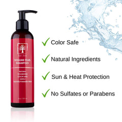 Sai Zen Volume Plus Shampoo ingredients like biotin and botanicals nourish scalp