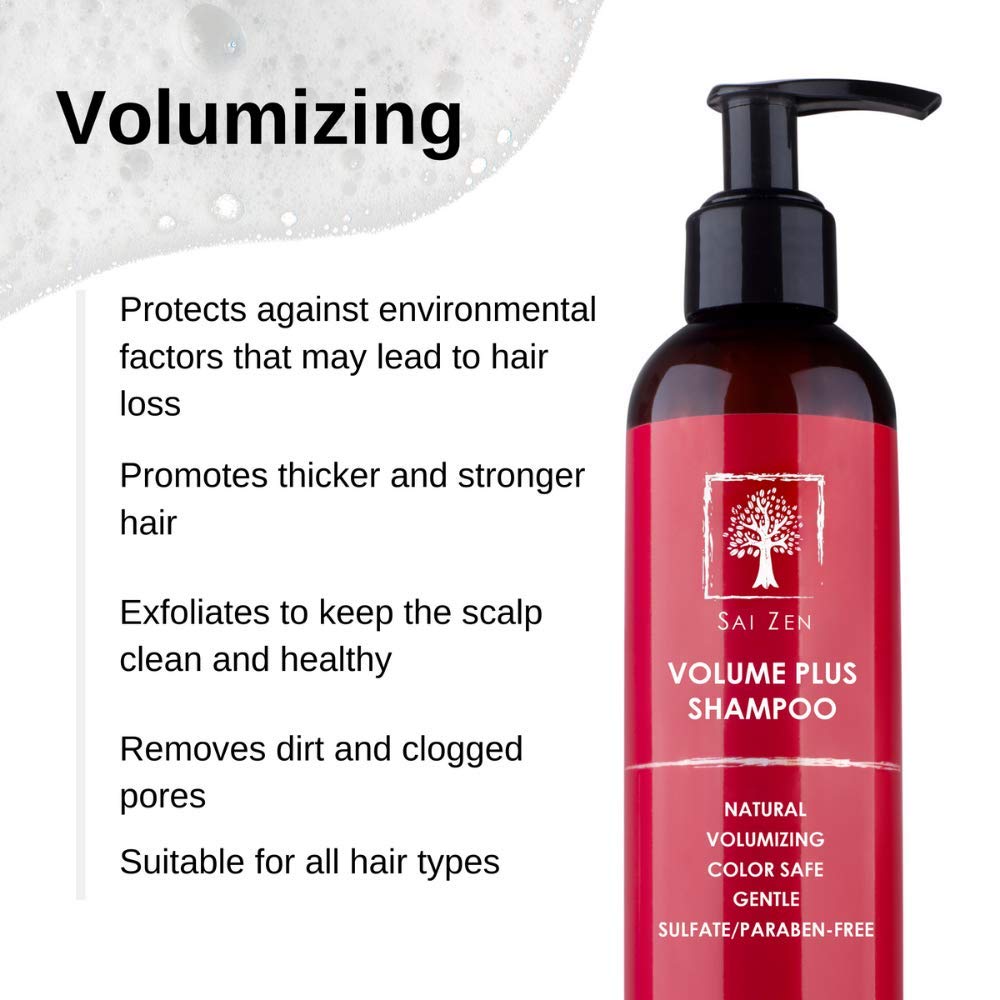 Sai Zen Volume Plus Shampoo rich lather for a refreshing wash