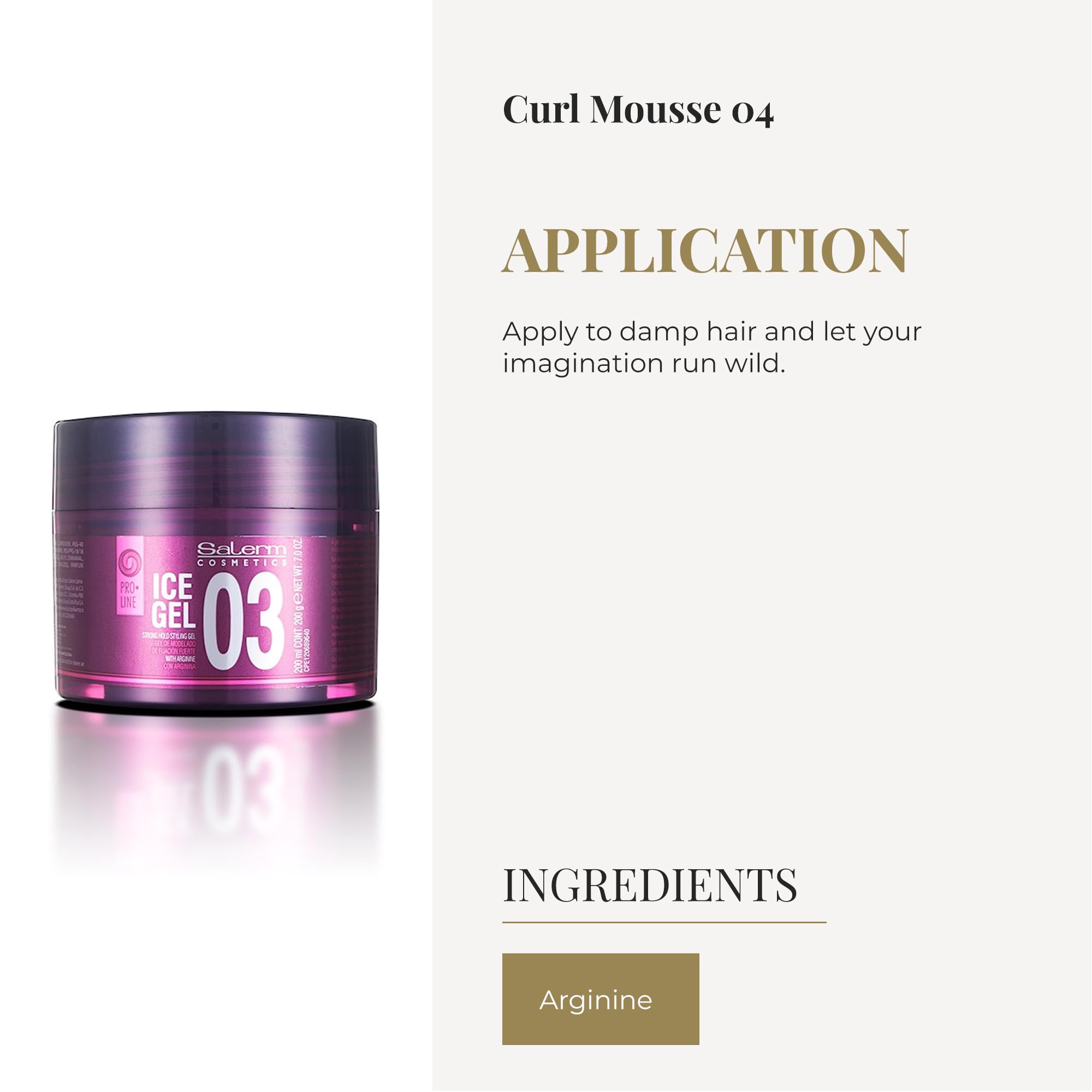 Salerm Ice Gel 03 finish provides a controlled wet look and shine