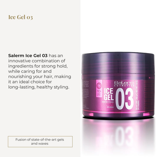 Salerm Ice Gel 03 texture swatch demonstrates even distribution and hydration