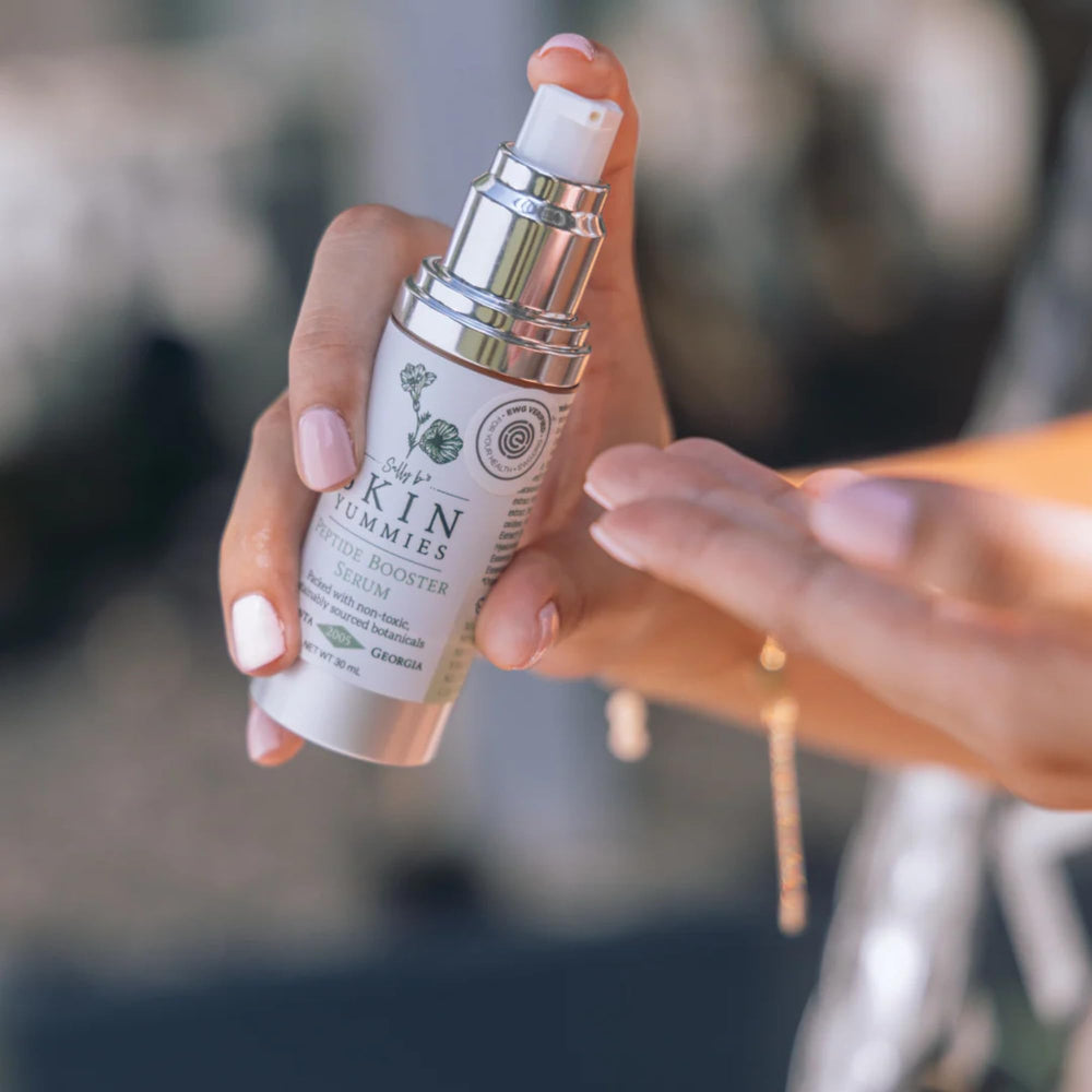 Sally B's 30 ml airless pump bottle preserves freshness and potency.