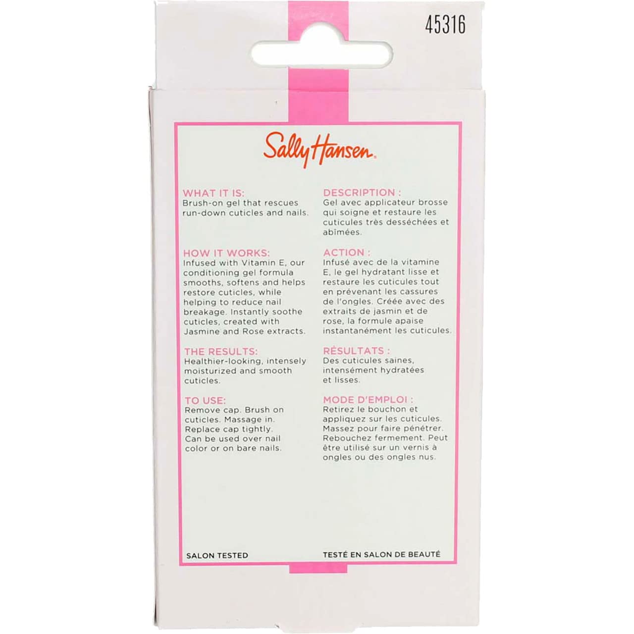 Hand applying Sally Hansen Cuticle Rehab brush-on gel