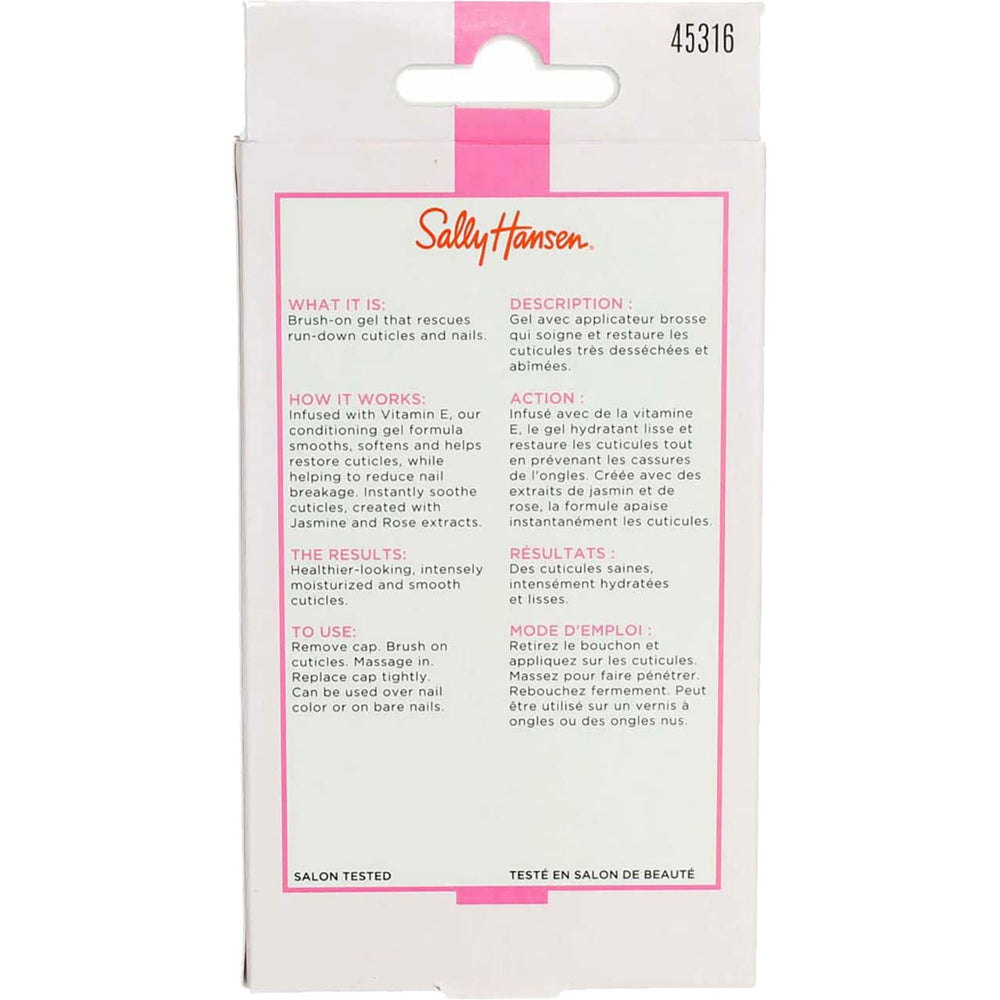 Hand applying Sally Hansen Cuticle Rehab brush-on gel