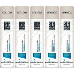 Spray mist from Salon Grafix Unscented Shaping Hair Spray demonstrates quick-dry and humidity resistance for styling