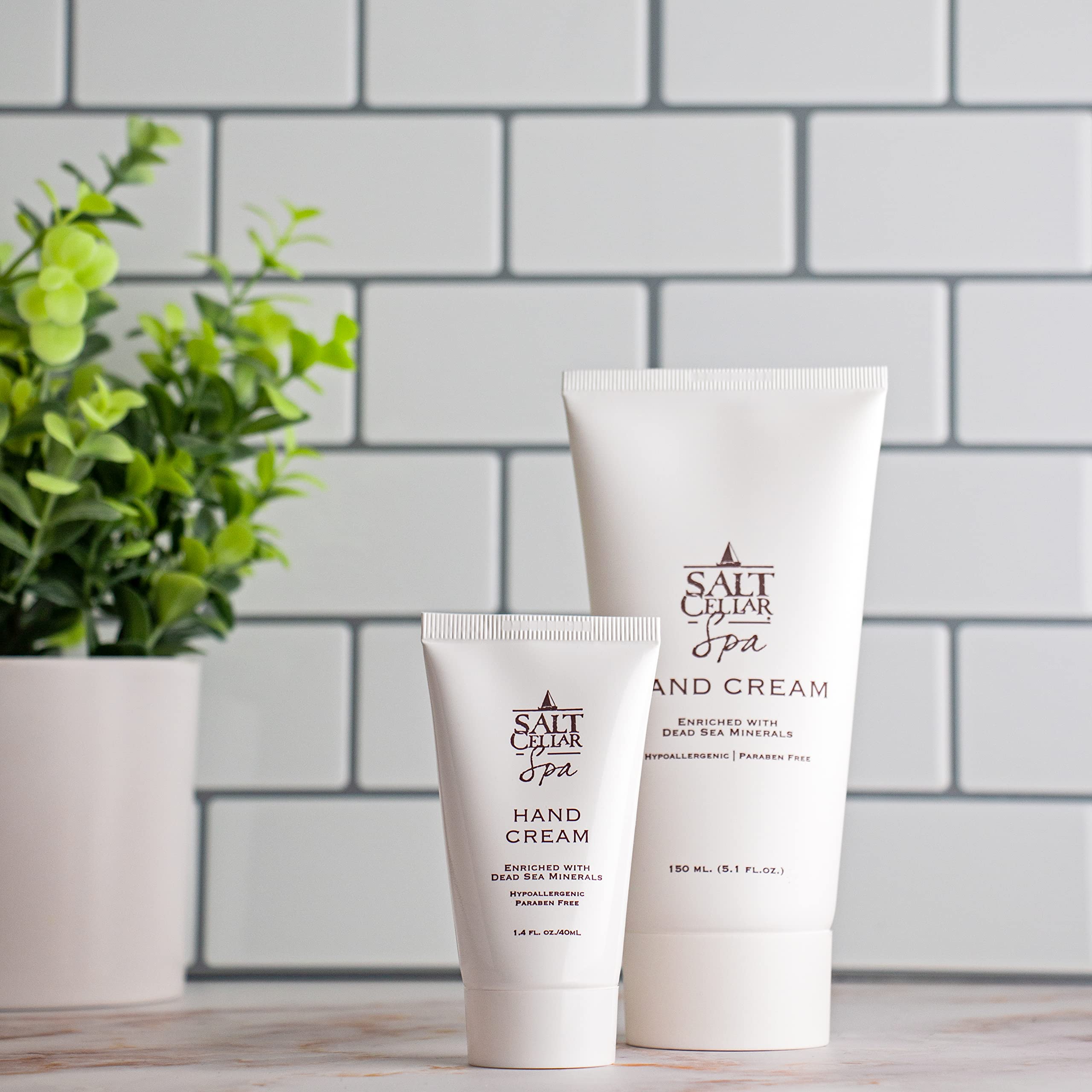 Salt Cellar spa store display showcasing premium hand care products