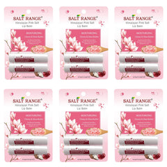 Salt Range lip balm tube with cherry and shea butter for deep hydration.