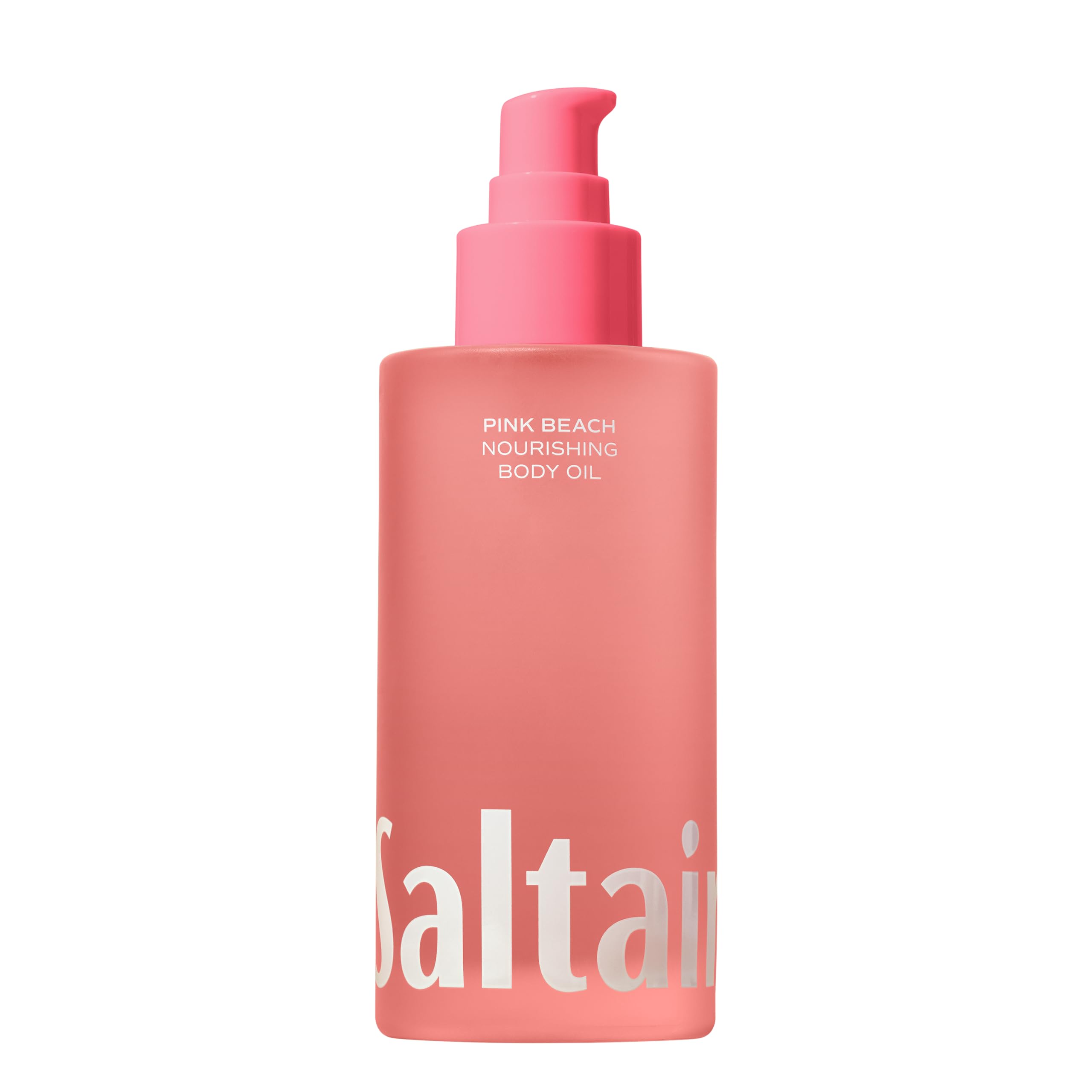 Saltair Body Oil Pink Beach bottle offers luxurious hydration for all skin types.
