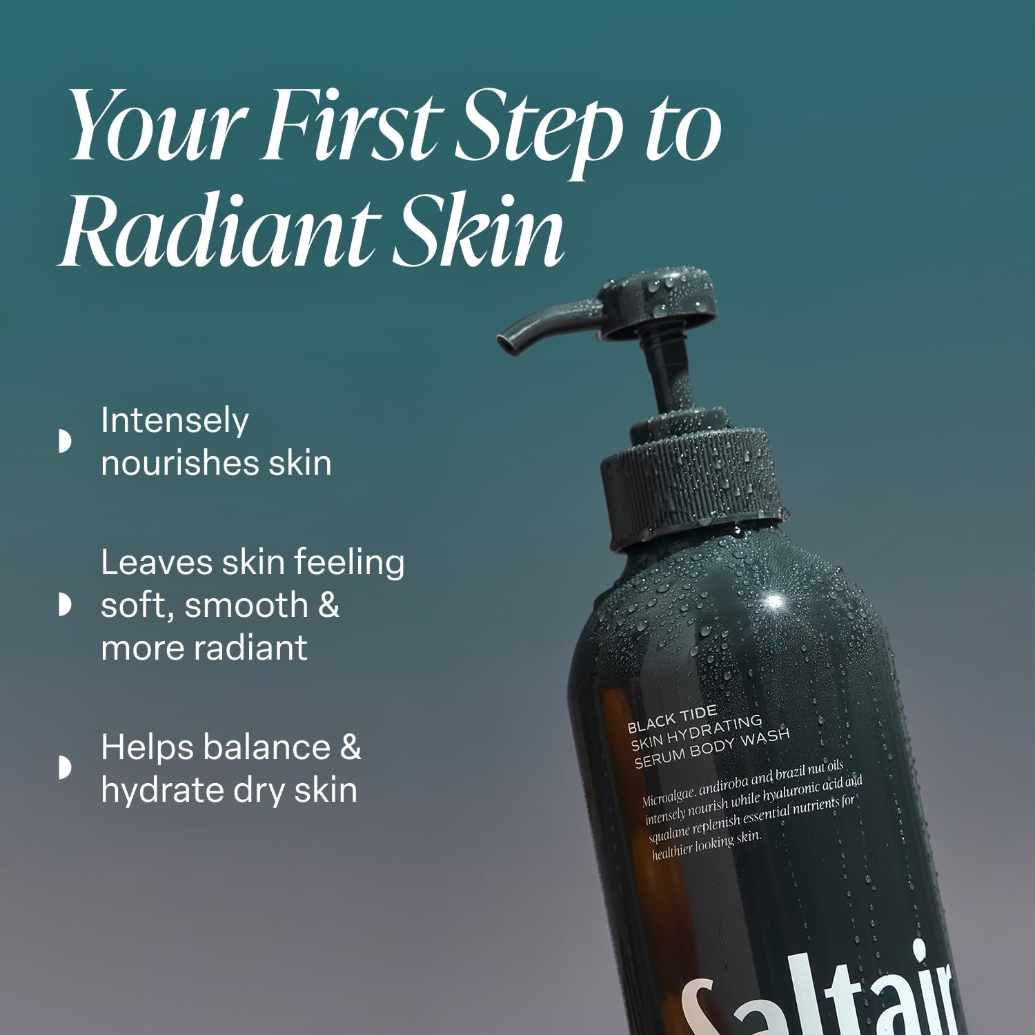 Saltair body wash lather showcases rich, creamy texture.