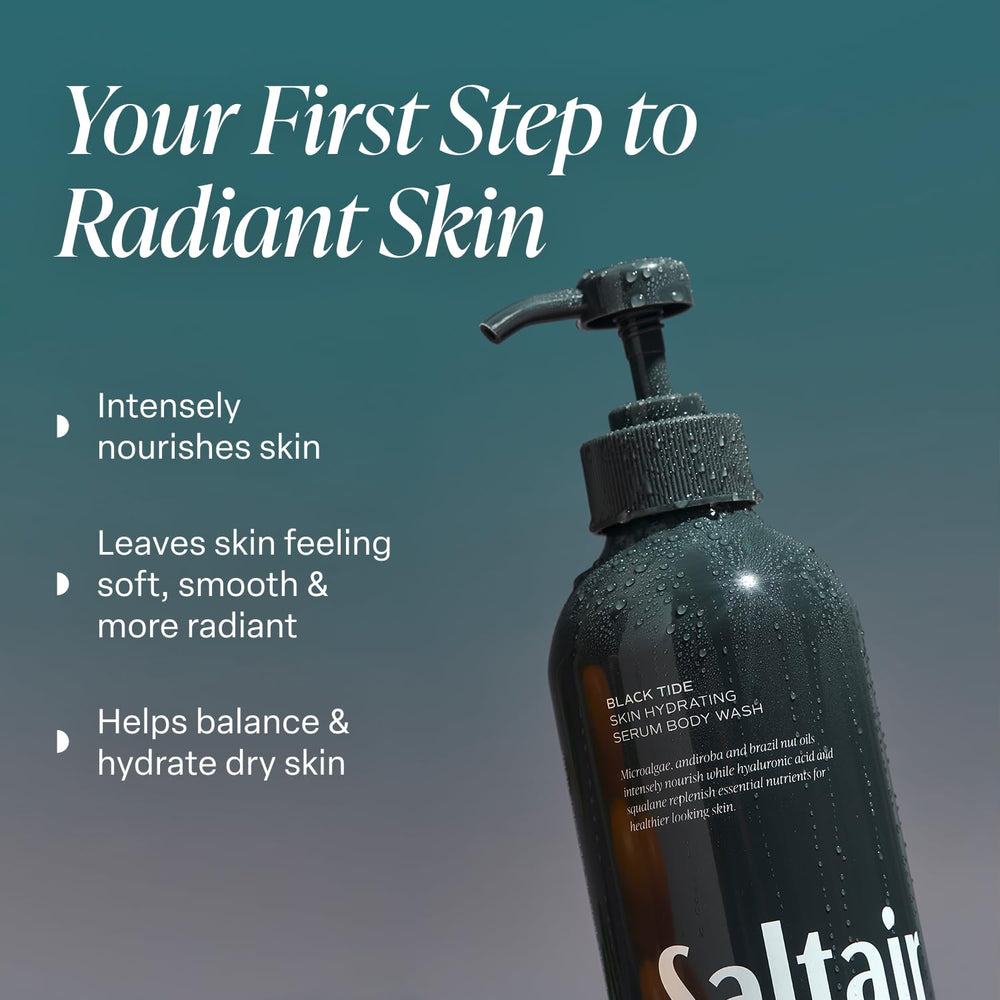 Saltair body wash lather showcases rich, creamy texture.