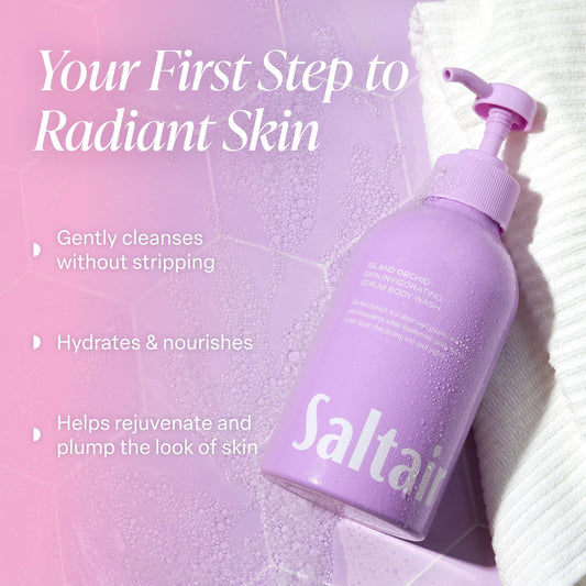 Creamy Saltair lather ready for a pampered shower experience.