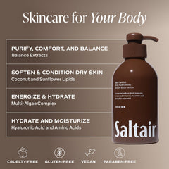 Saltair Driftwood fragrance swatch illustrating bergamot and sage notes.