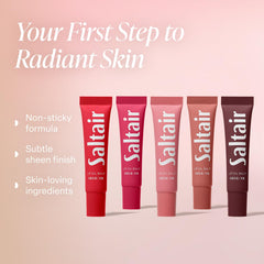 Saltair Hydrating Lip Oil Balm clear swatch delivers instant moisture and high-gloss shine.